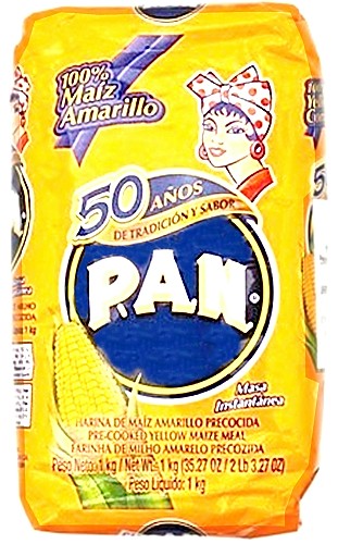 PAN Harina de Maiz Amarila. Yellow Corn Meal  2.2 lbs